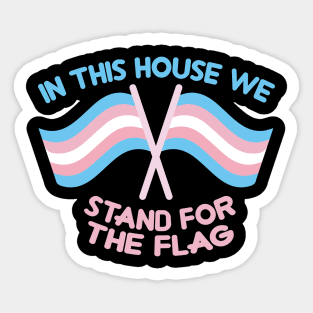 in this house we stand for the flag (trans rights) Sticker
